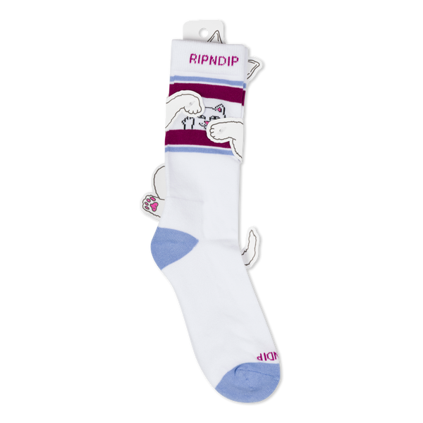 Ripndip Peeking Nermal Socks (Plum / Blue)