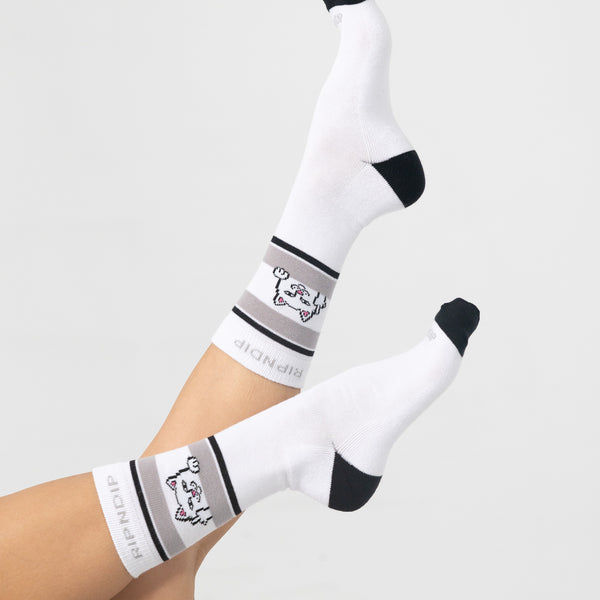 Ripndip Peeking Nermal Socks (White)