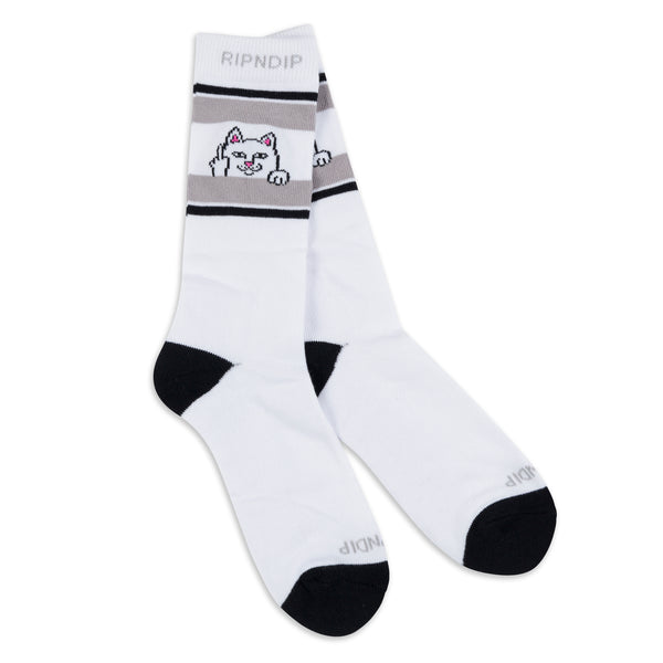 Ripndip Peeking Nermal Socks (White)