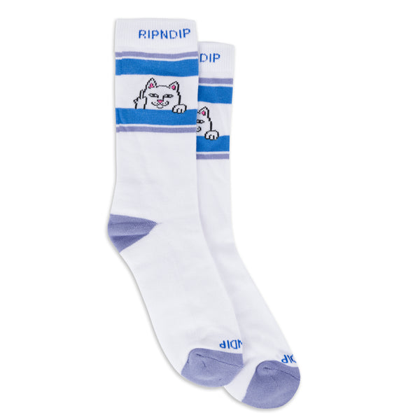 Ripndip Peeking Nermal Socks (White/Lilac)