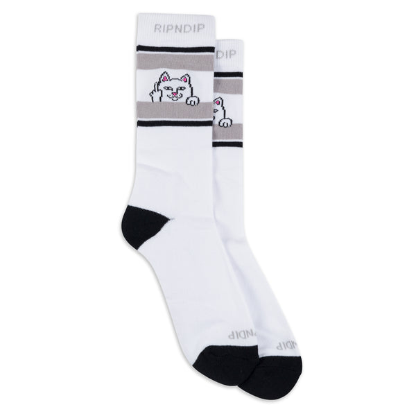 ripndip Peeking Nermal Socks (White)