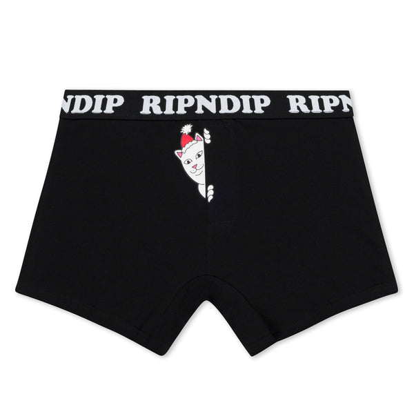 ripndip Peeking Santa Nerm Boxers (Black)