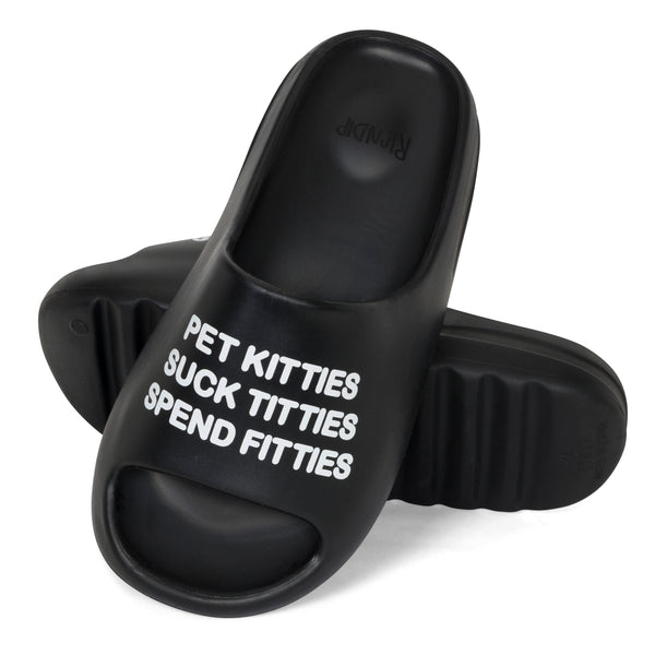 Ripndip Pet Kitties Cloud Slides (Black)