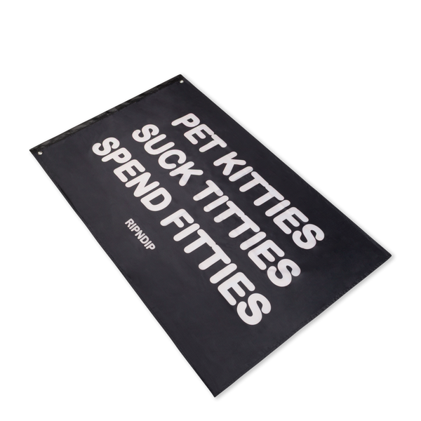 Ripndip Pet Kitties Flag (Black)