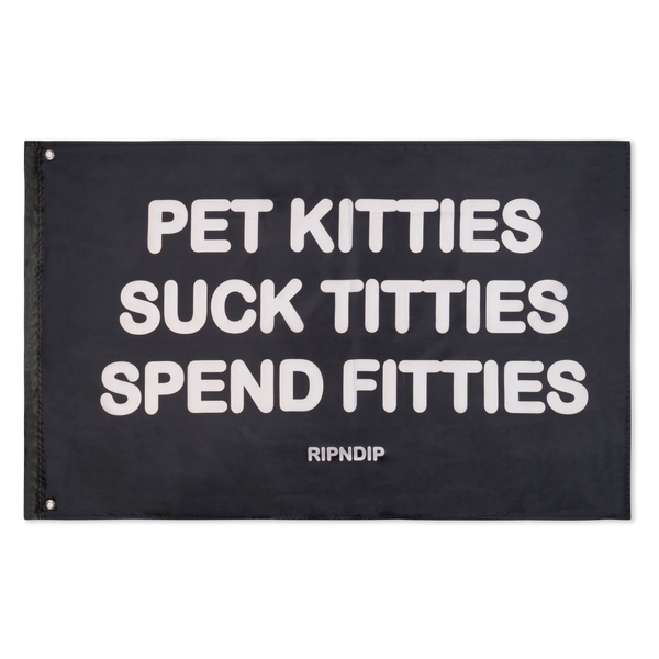 ripndip Pet Kitties Flag (Black)