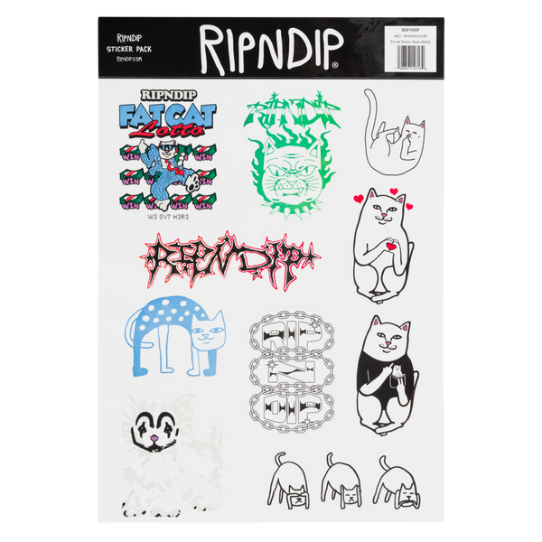 Ripndip Pet Me Sticker Sheet (Multi)