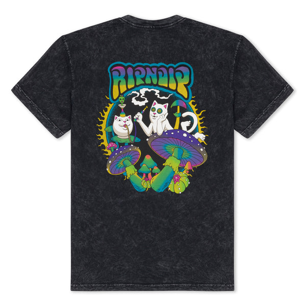 ripndip Psychedelic Garden Tee (Black Mineral Wash)