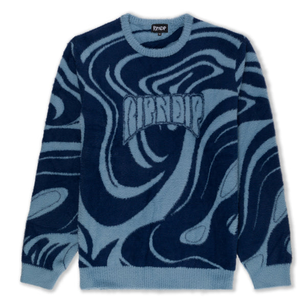 Ripndip Psychedelic Mohair Knit Sweater (Dark Slate)