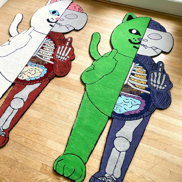 Ripndip R Nerm Æ-09 Anatomy Rug (Green/Purple)- 6ft