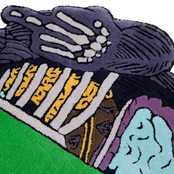 Ripndip R Nerm Æ-09 Anatomy Rug (Green/Purple)- 6ft