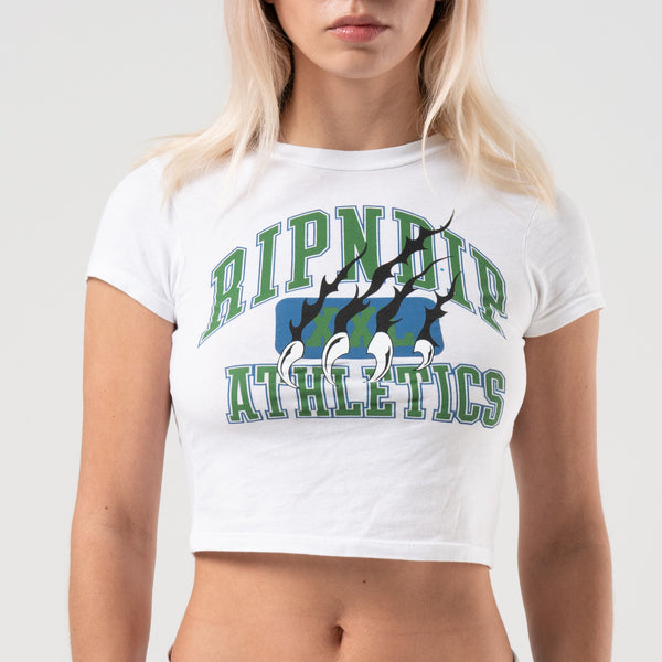 Ripndip Ripndip Athletics Cropped Baby Tee (White)