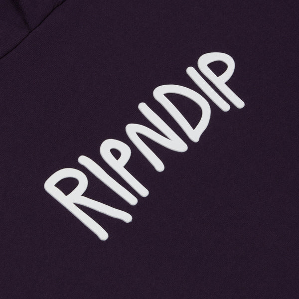 Ripndip Ripndip Rubber Logo Hoodie (Dark Purple)