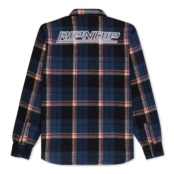 Ripndip Robo Button Up Flannel (Navy)