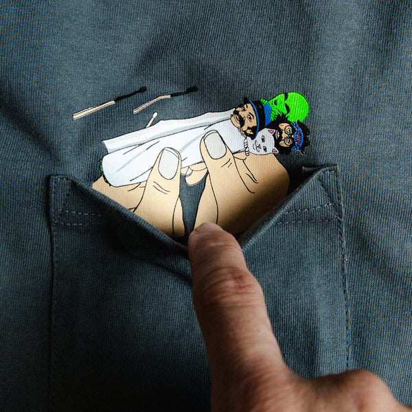 Ripndip Roll Me Up Pocket Tee (Charcoal)