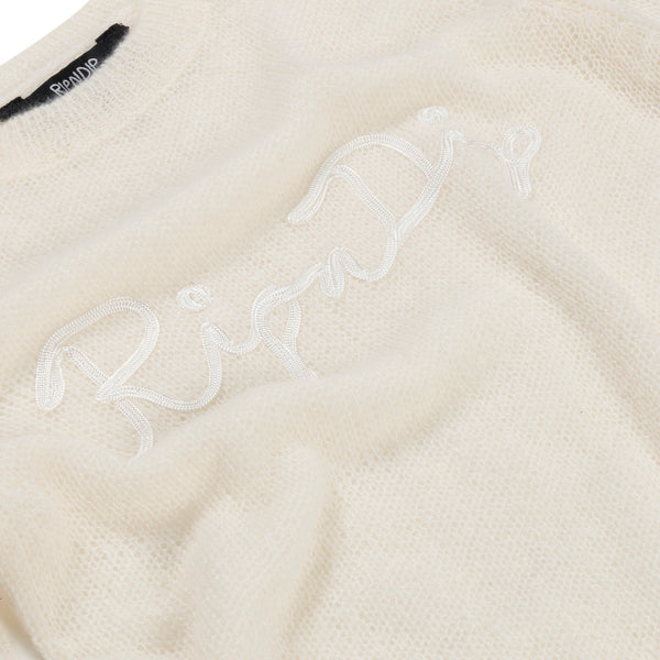 Ripndip Script Cropped Long Sleeve (Cream)