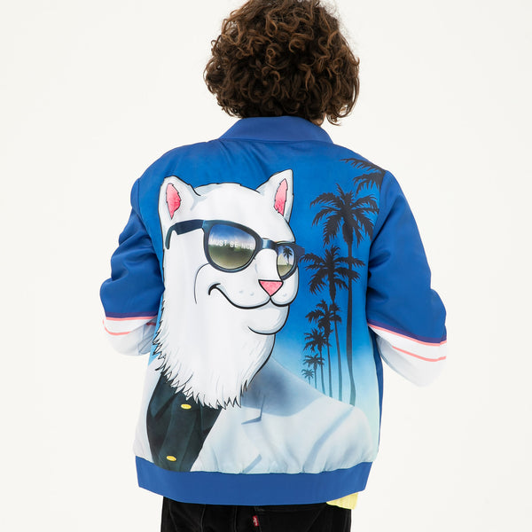 Ripndip Show Biz Poly Varsity Jacket (Blue)
