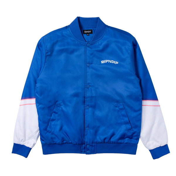 ripndip Show Biz Poly Varsity Jacket (Blue)