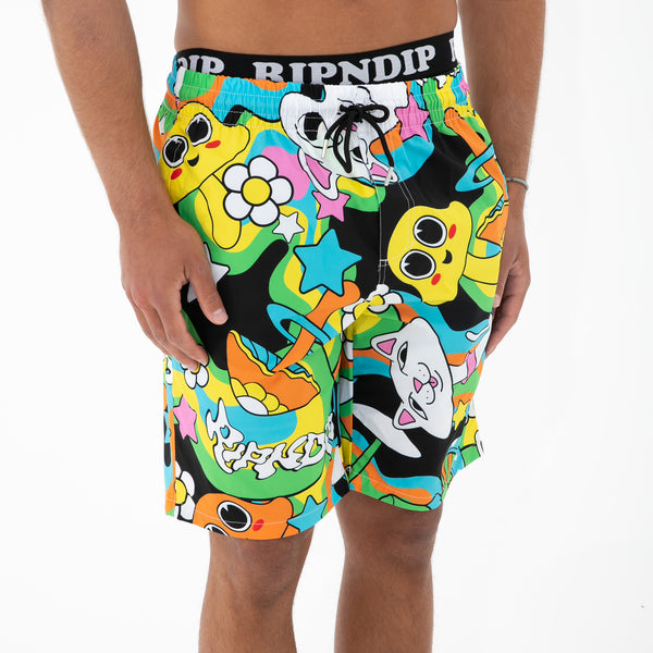 Ripndip Shroom Mania Swim Shorts (Multi)