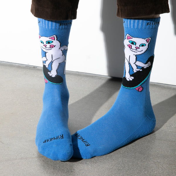 Ripndip Skater Nerm Socks (Slate Blue)