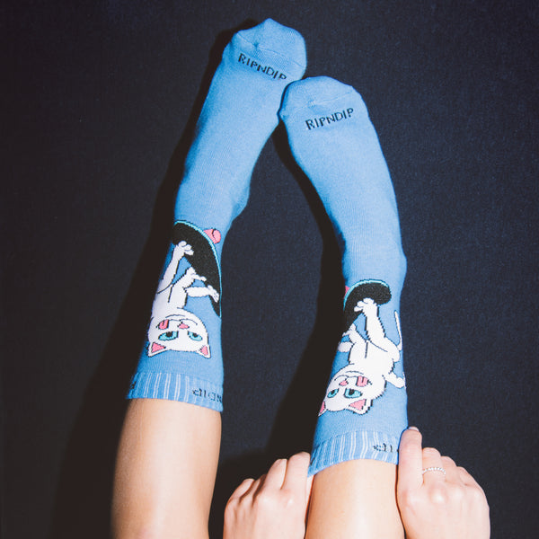 Ripndip Skater Nerm Socks (Slate Blue)