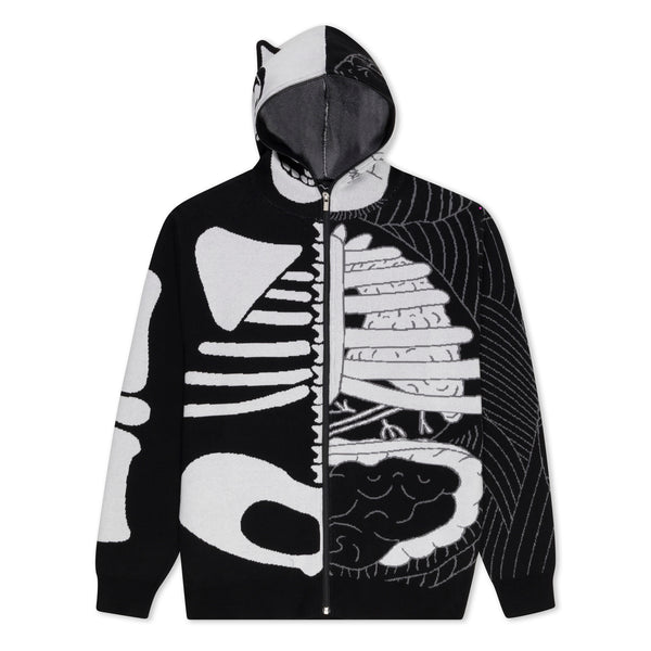 ripndip Skelly Nerm Knit Hoodie (Black/White)