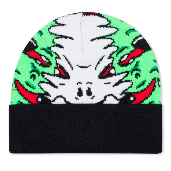 Ripndip Skull Face Knit Beanie (Black)