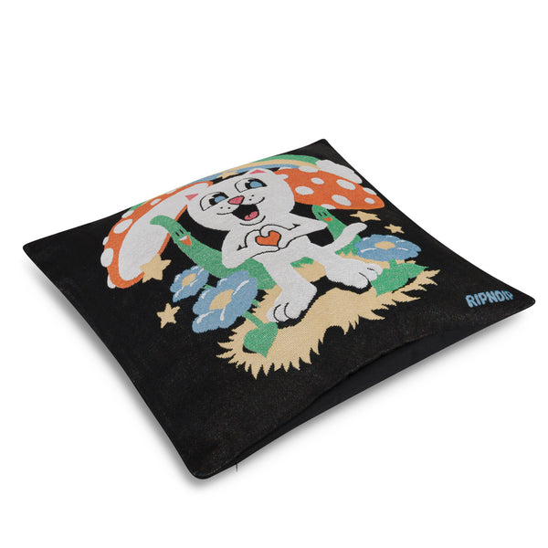 Ripndip So Mushroom Pillow Cover (Black)