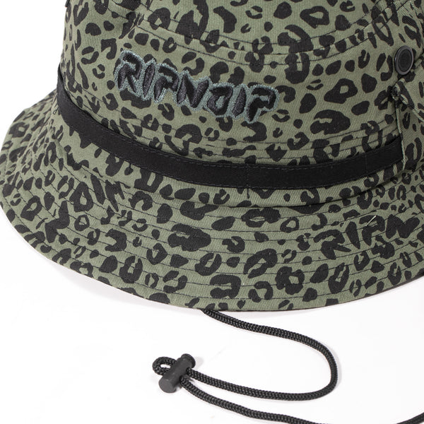Ripndip Spotted Cotton Twill Bucket Hat (Olive)