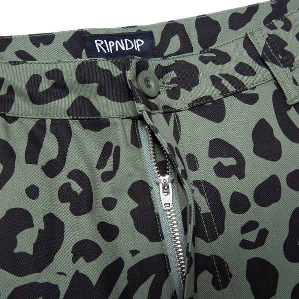 Ripndip Spotted Cotton Twill Shorts (Olive)