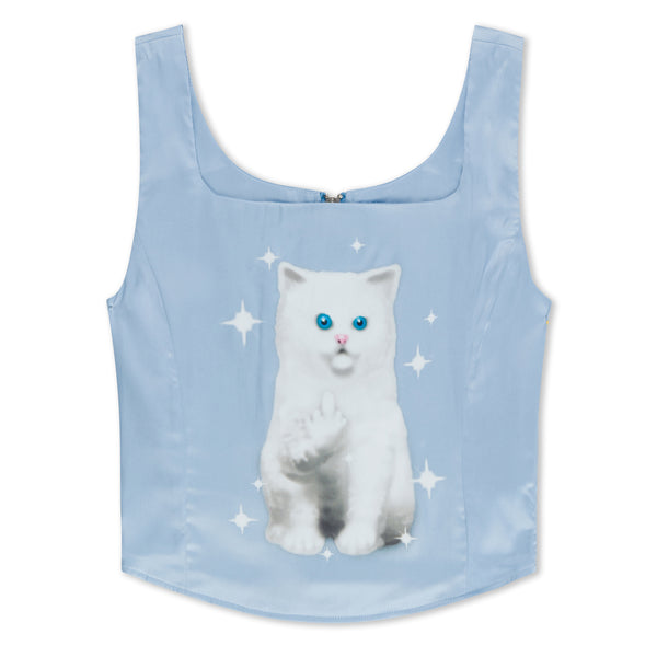 Ripndip Sprinkles Satin Corset Top (Light Blue)