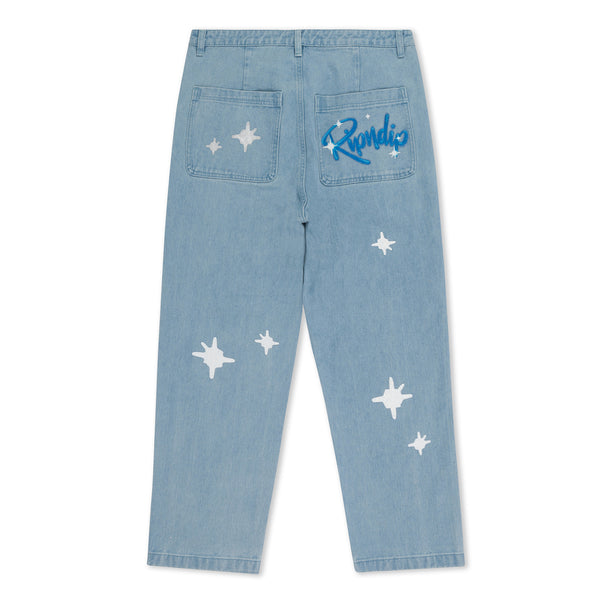 Ripndip Sprinkles Wide Leg Denim Pants (Medium Wash)