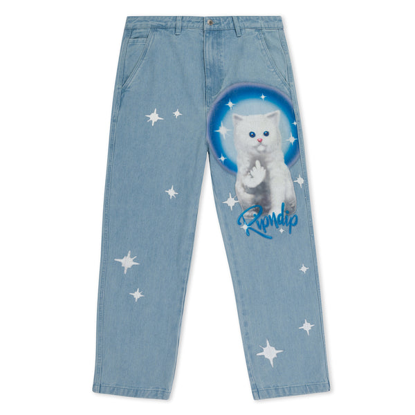 ripndip Sprinkles Wide Leg Denim Pants (Medium Wash)