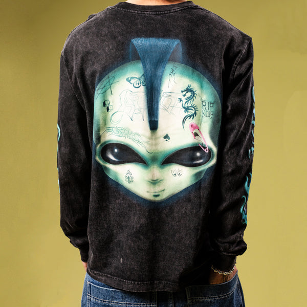 Ripndip Squabble Up Long Sleeve (Black Wash)