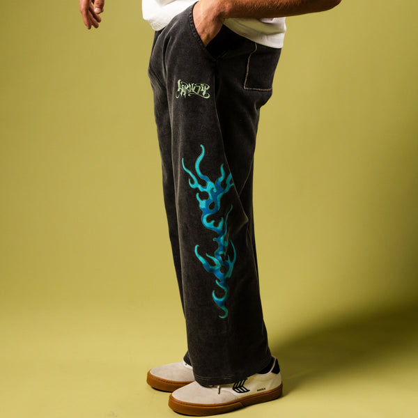 Ripndip Squabble Up Sweat Pants (Black Vintage Wash)