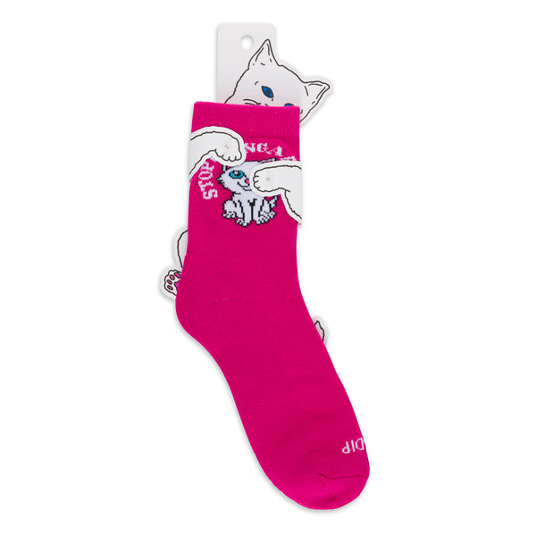 Ripndip Stop Being A Pussy 2.0 Socks (Pink)