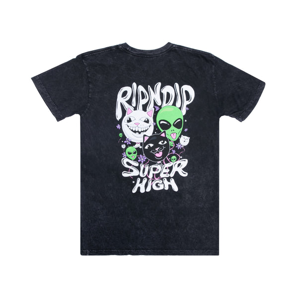 ripndip Super High Tee (Black Mineral Wash)
