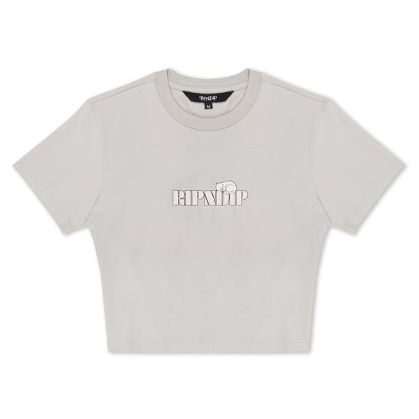 Ripndip Taste Like Nerm Cropped Baby Tee (Grey)