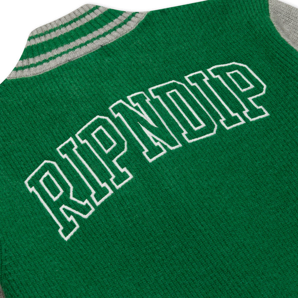 Ripndip Team Spirit Varsity Cardigan (Green/Grey)