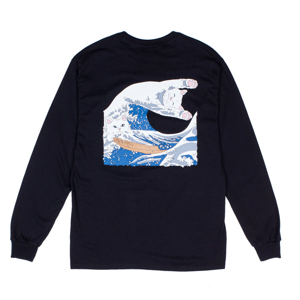 ripndip The Great Wave Of Nerm Long Sleeve (Black)