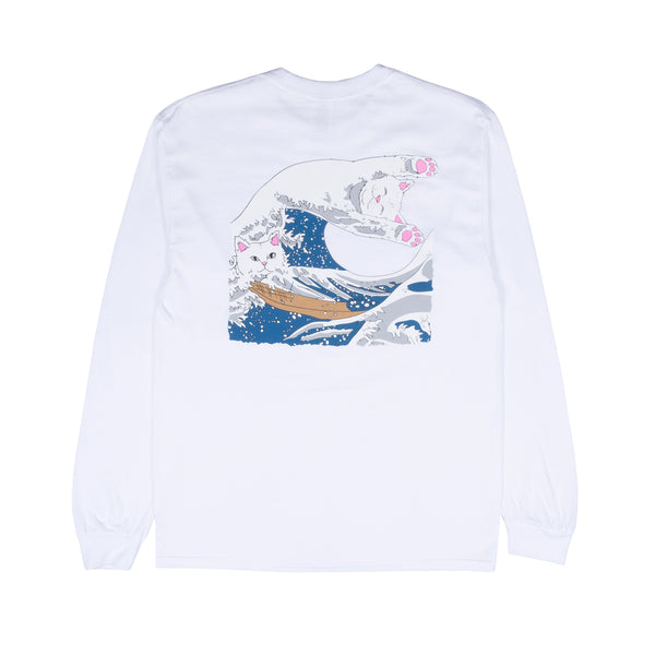 ripndip The Great Wave Of Nerm Long Sleeve (White)