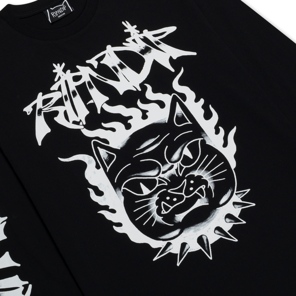 Ripndip The Happiest Cat LS (Black)