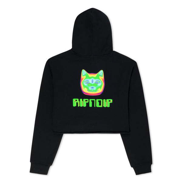 Ripndip Thermal Nermal Cropped Hoodie (Black)