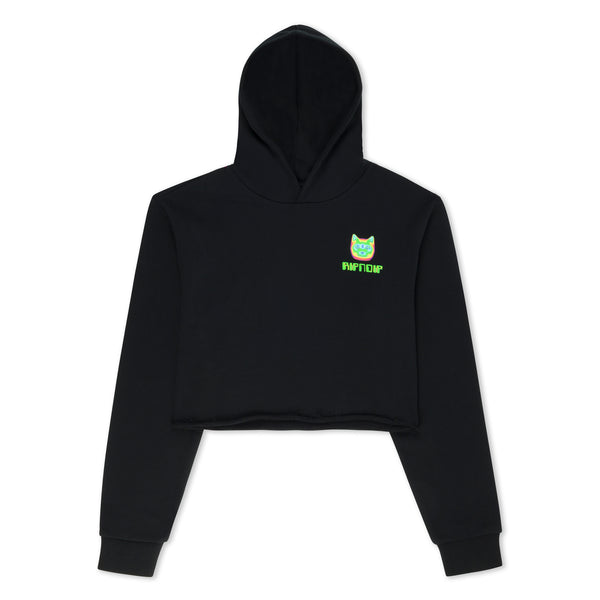 ripndip Thermal Nermal Cropped Hoodie (Black)
