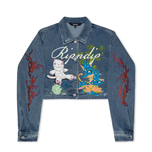 Ripndip Travis Cropped Denim Jacket (Light Wash)