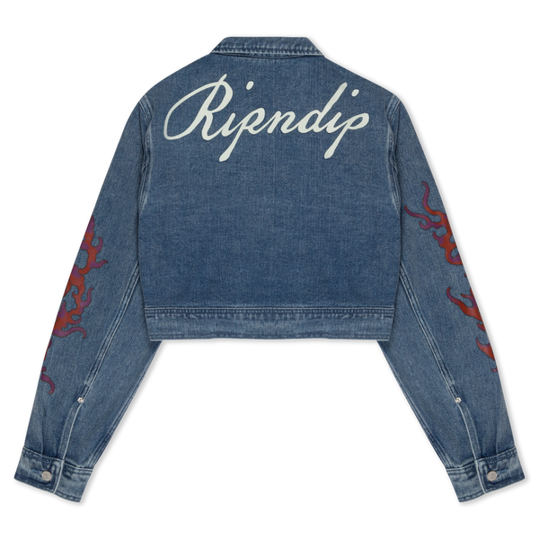 Ripndip Travis Cropped Denim Jacket (Light Wash)