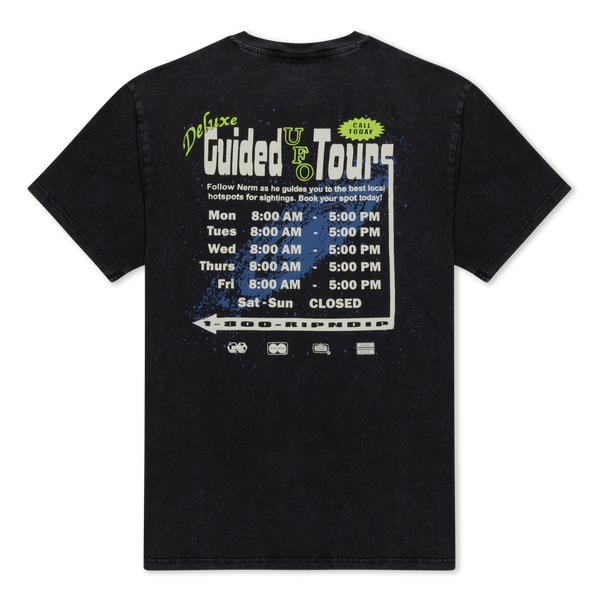 ripndip UFO Tours Tee (Black Vintage Wash)