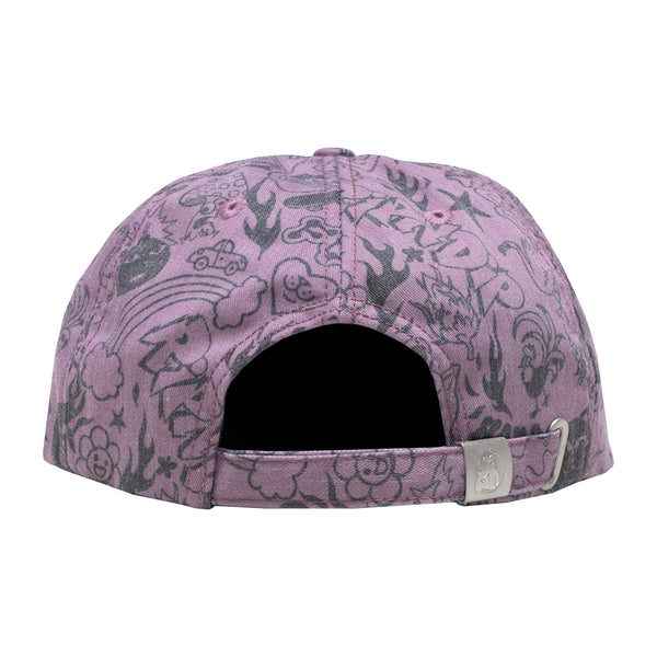 Ripndip We Don't Care 6 Panel Hat (Mauve)