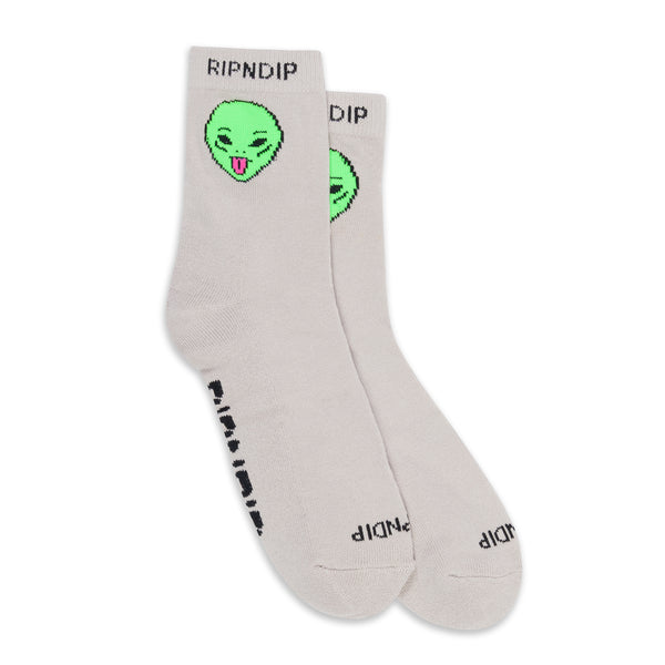 ripndip We Out Here Mid Socks (Warm Grey)