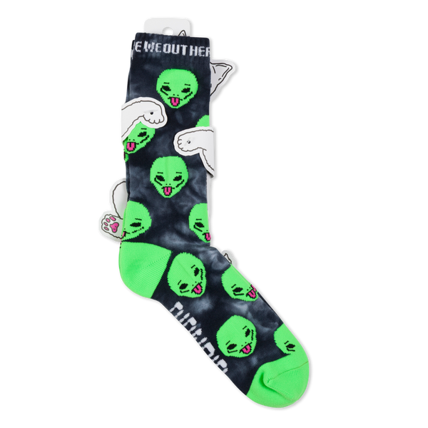 Ripndip We Out Here Socks (Black Lighting Wash)