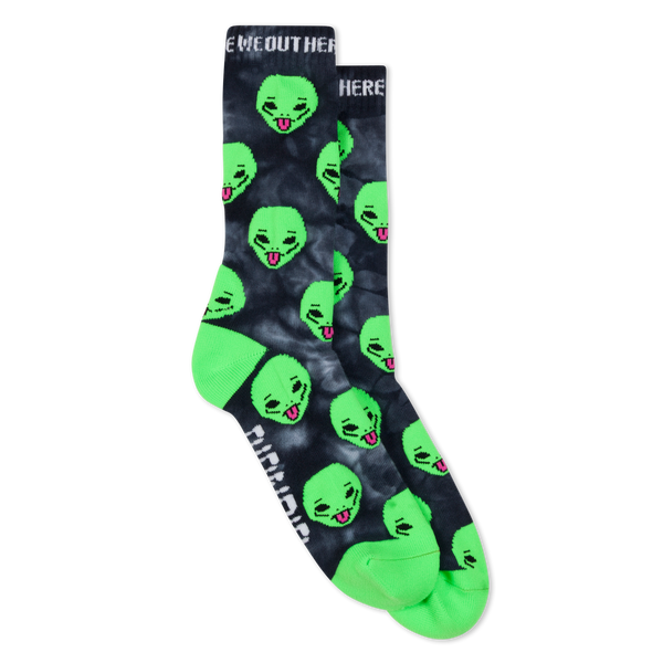 ripndip We Out Here Socks (Black Lighting Wash)